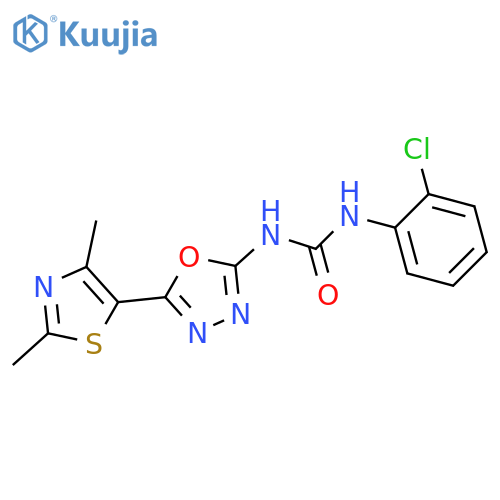 1-(2-chlorophenyl)-3-5-(2,4-dimethyl-1,3-thiazol-5-yl)-1,3,4-oxadiazol-2-ylurea structure