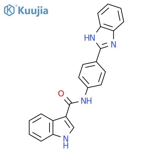 N-4-(1H-1,3-benzodiazol-2-yl)phenyl-1H-indole-3-carboxamide structure