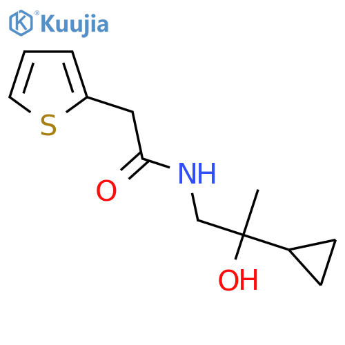 N-(2-cyclopropyl-2-hydroxypropyl)-2-(thiophen-2-yl)acetamide structure