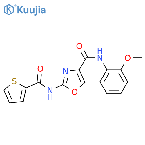 N-(2-methoxyphenyl)-2-(thiophene-2-amido)-1,3-oxazole-4-carboxamide structure