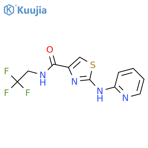 2-(pyridin-2-yl)amino-N-(2,2,2-trifluoroethyl)-1,3-thiazole-4-carboxamide structure