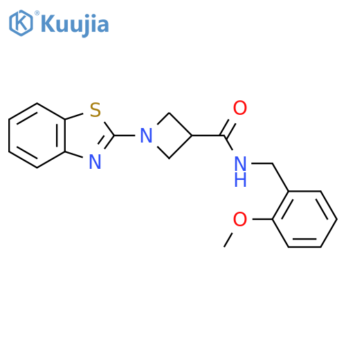 1-(1,3-benzothiazol-2-yl)-N-[(2-methoxyphenyl)methyl]azetidine-3-carboxamide structure