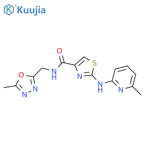 N-(5-methyl-1,3,4-oxadiazol-2-yl)methyl-2-(6-methylpyridin-2-yl)amino-1,3-thiazole-4-carboxamide structure