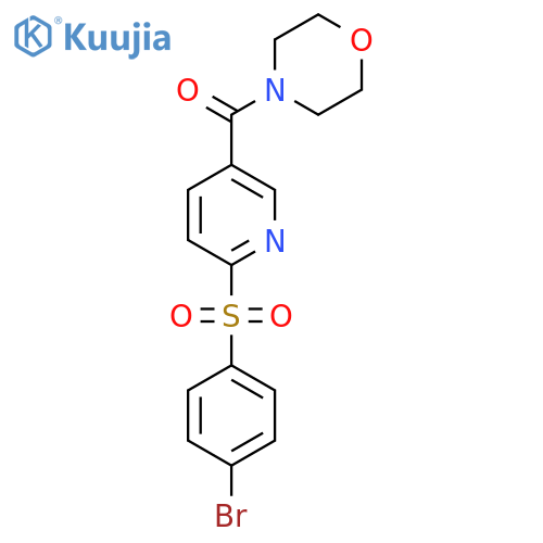 (6-((4-Bromophenyl)sulfonyl)pyridin-3-yl)(morpholino)methanone structure