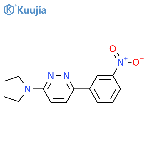 3-(3-nitrophenyl)-6-(pyrrolidin-1-yl)pyridazine structure