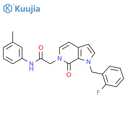 2-{1-(2-fluorophenyl)methyl-7-oxo-1H,6H,7H-pyrrolo2,3-cpyridin-6-yl}-N-(3-methylphenyl)acetamide structure