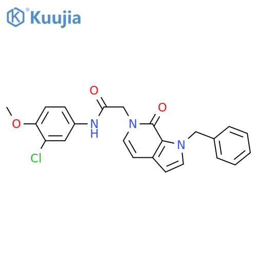 2-{1-benzyl-7-oxo-1H,6H,7H-pyrrolo2,3-cpyridin-6-yl}-N-(3-chloro-4-methoxyphenyl)acetamide structure