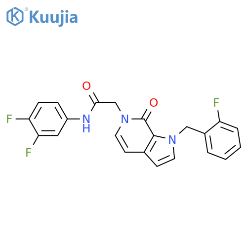 N-(3,4-difluorophenyl)-2-{1-(2-fluorophenyl)methyl-7-oxo-1H,6H,7H-pyrrolo2,3-cpyridin-6-yl}acetamide structure