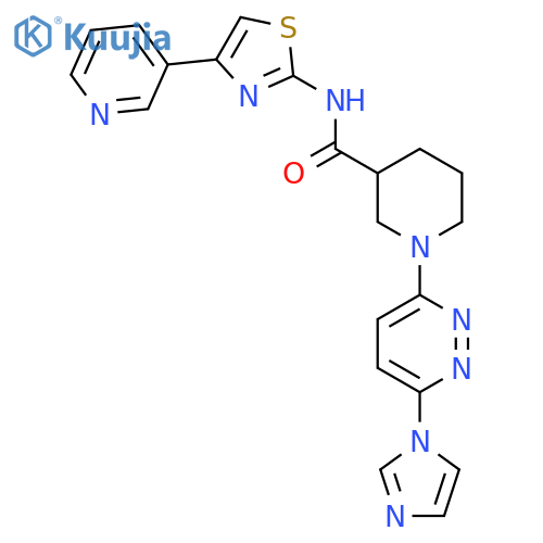1-6-(1H-imidazol-1-yl)pyridazin-3-yl-N-4-(pyridin-3-yl)-1,3-thiazol-2-ylpiperidine-3-carboxamide structure