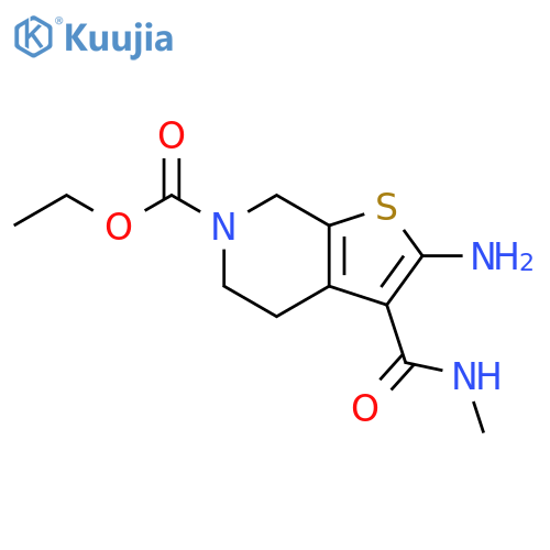 ethyl 2-amino-3-(methylcarbamoyl)-4H,5H,6H,7H-thieno[2,3-c]pyridine-6-carboxylate structure