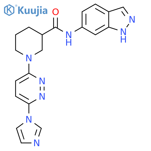 1-6-(1H-imidazol-1-yl)pyridazin-3-yl-N-(1H-indazol-6-yl)piperidine-3-carboxamide structure