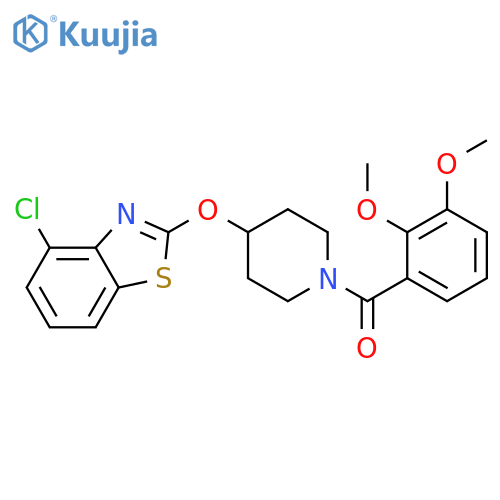 4-chloro-2-{1-(2,3-dimethoxybenzoyl)piperidin-4-yloxy}-1,3-benzothiazole structure