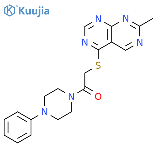 2-({7-methylpyrimido4,5-d1,3diazin-4-yl}sulfanyl)-1-(4-phenylpiperazin-1-yl)ethan-1-one structure