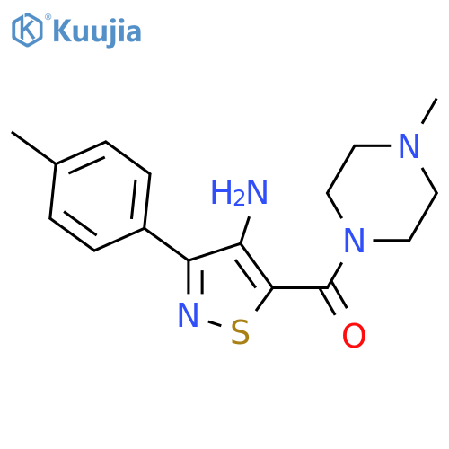 3-(4-methylphenyl)-5-(4-methylpiperazine-1-carbonyl)-1,2-thiazol-4-amine structure