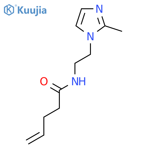 N-2-(2-methyl-1H-imidazol-1-yl)ethylpent-4-enamide structure