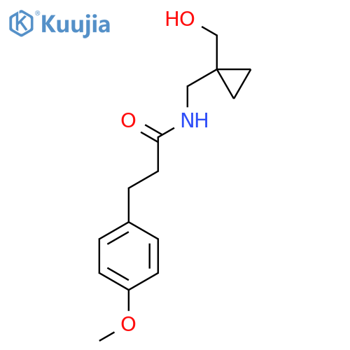 N-{1-(hydroxymethyl)cyclopropylmethyl}-3-(4-methoxyphenyl)propanamide structure
