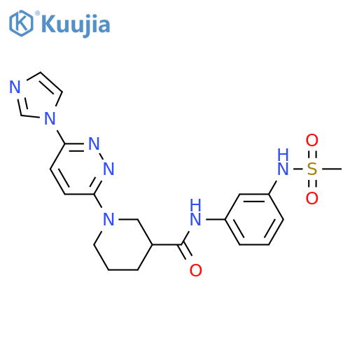 1-6-(1H-imidazol-1-yl)pyridazin-3-yl-N-(3-methanesulfonamidophenyl)piperidine-3-carboxamide structure