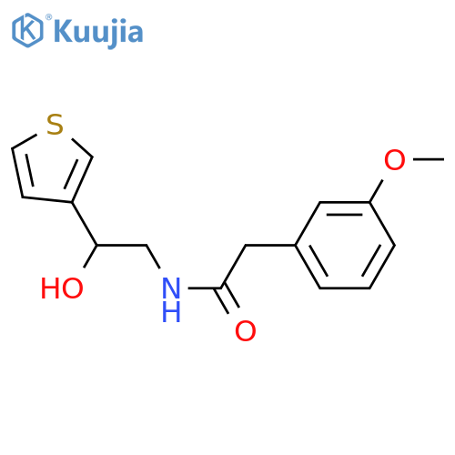 N-2-hydroxy-2-(thiophen-3-yl)ethyl-2-(3-methoxyphenyl)acetamide structure