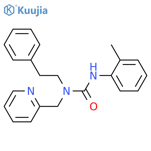 3-(2-methylphenyl)-1-(2-phenylethyl)-1-[(pyridin-2-yl)methyl]urea structure