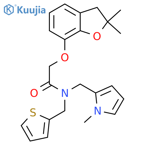 2-(2,2-dimethyl-2,3-dihydro-1-benzofuran-7-yl)oxy-N-(1-methyl-1H-pyrrol-2-yl)methyl-N-(thiophen-2-yl)methylacetamide structure