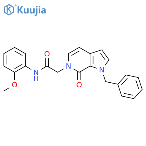 2-{1-benzyl-7-oxo-1H,6H,7H-pyrrolo2,3-cpyridin-6-yl}-N-(2-methoxyphenyl)acetamide structure