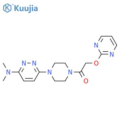 1-{4-6-(dimethylamino)pyridazin-3-ylpiperazin-1-yl}-2-(pyrimidin-2-yloxy)ethan-1-one structure