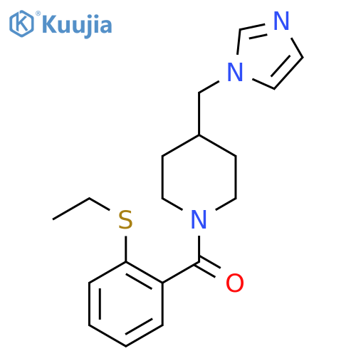 1-2-(ethylsulfanyl)benzoyl-4-(1H-imidazol-1-yl)methylpiperidine structure