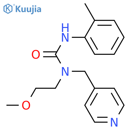 1-(2-methoxyethyl)-3-(2-methylphenyl)-1-(pyridin-4-yl)methylurea structure