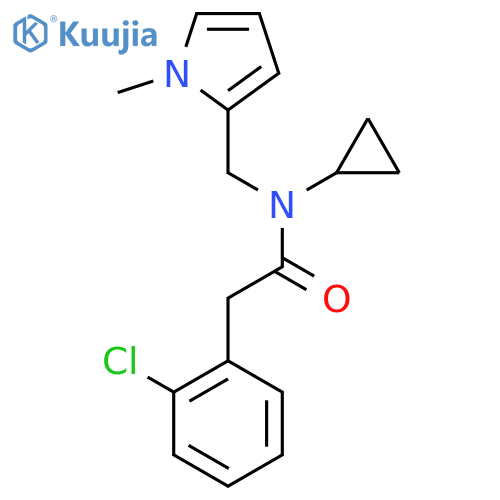 2-(2-chlorophenyl)-N-cyclopropyl-N-(1-methyl-1H-pyrrol-2-yl)methylacetamide structure