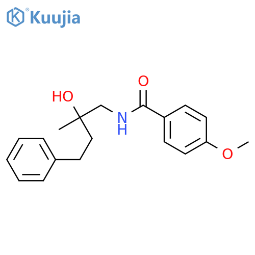 N-(2-hydroxy-2-methyl-4-phenylbutyl)-4-methoxybenzamide structure