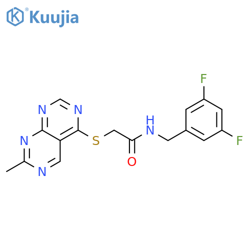 N-(3,5-difluorophenyl)methyl-2-({7-methylpyrimido4,5-d1,3diazin-4-yl}sulfanyl)acetamide structure
