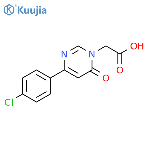 2-[4-(4-chlorophenyl)-6-oxo-1,6-dihydropyrimidin-1-yl]acetic acid structure