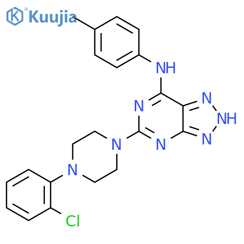 5-4-(2-chlorophenyl)piperazin-1-yl-N-(4-methylphenyl)-3H-1,2,3triazolo4,5-dpyrimidin-7-amine structure