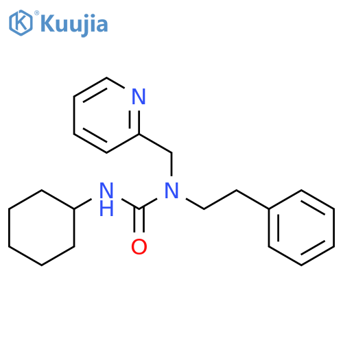 3-cyclohexyl-1-(2-phenylethyl)-1-(pyridin-2-yl)methylurea structure