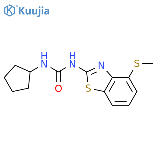 1-cyclopentyl-3-4-(methylsulfanyl)-1,3-benzothiazol-2-ylurea structure