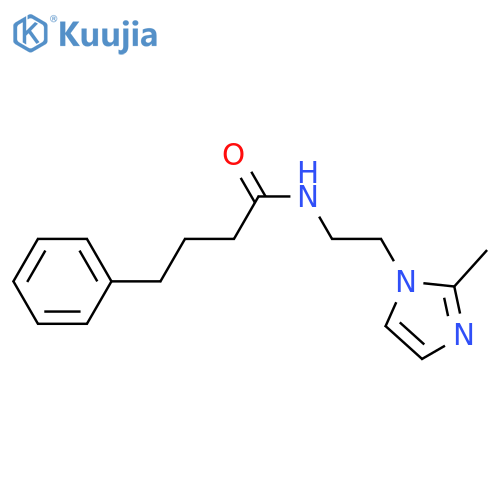 N-[2-(2-methyl-1H-imidazol-1-yl)ethyl]-4-phenylbutanamide structure