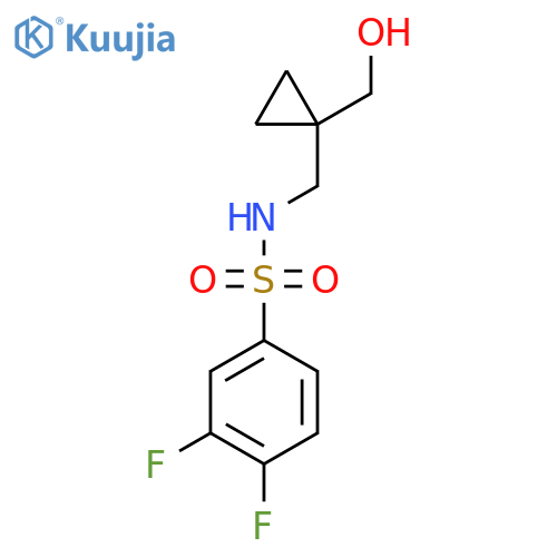 3,4-difluoro-N-{1-(hydroxymethyl)cyclopropylmethyl}benzene-1-sulfonamide structure