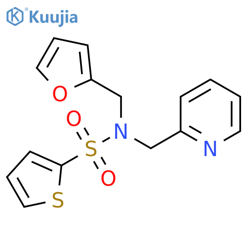 N-(furan-2-yl)methyl-N-(pyridin-2-yl)methylthiophene-2-sulfonamide structure