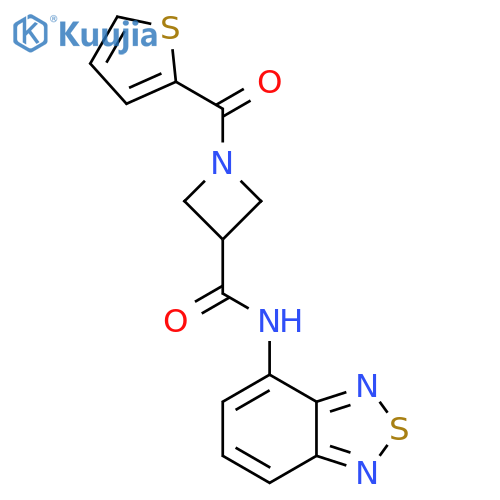 N-(2,1,3-benzothiadiazol-4-yl)-1-(thiophene-2-carbonyl)azetidine-3-carboxamide structure