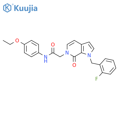 N-(4-ethoxyphenyl)-2-{1-(2-fluorophenyl)methyl-7-oxo-1H,6H,7H-pyrrolo2,3-cpyridin-6-yl}acetamide structure