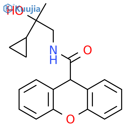 N-(2-cyclopropyl-2-hydroxypropyl)-9H-xanthene-9-carboxamide structure
