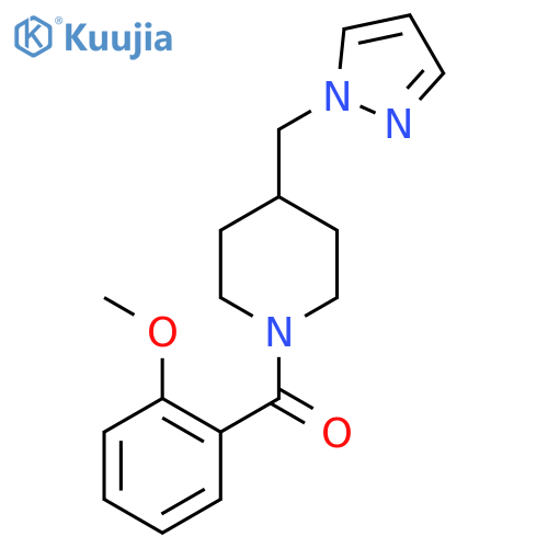 1-(2-methoxybenzoyl)-4-(1H-pyrazol-1-yl)methylpiperidine structure