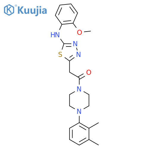 1-4-(2,3-dimethylphenyl)piperazin-1-yl-2-{5-(2-methoxyphenyl)amino-1,3,4-thiadiazol-2-yl}ethan-1-one structure