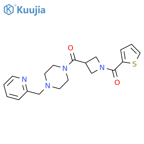 1-(pyridin-2-yl)methyl-4-1-(thiophene-2-carbonyl)azetidine-3-carbonylpiperazine structure