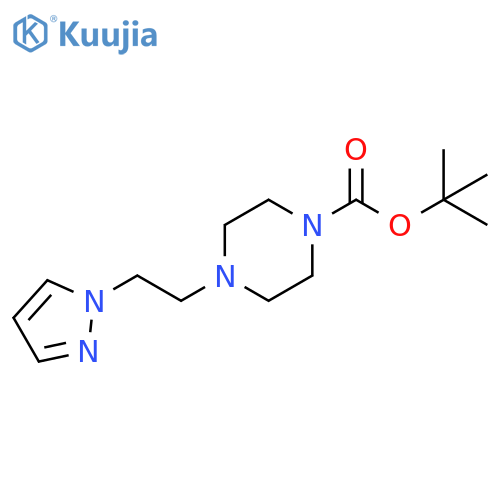 tert-butyl 4-2-(1H-pyrazol-1-yl)ethylpiperazine-1-carboxylate structure