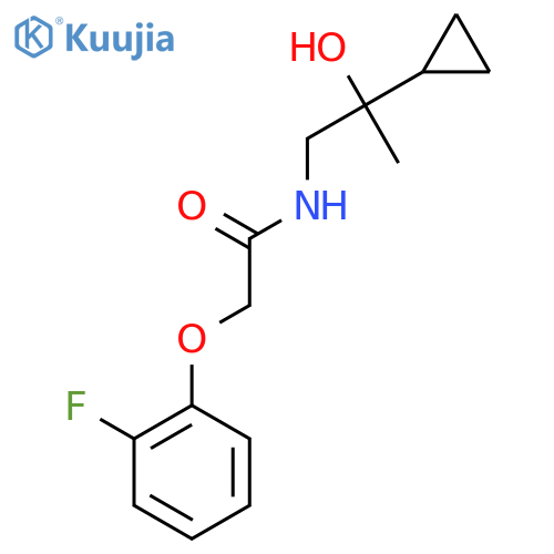 N-(2-cyclopropyl-2-hydroxypropyl)-2-(2-fluorophenoxy)acetamide structure