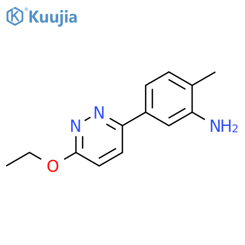 5-(6-ethoxypyridazin-3-yl)-2-methylaniline structure
