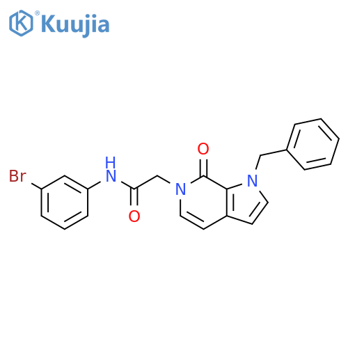 2-{1-benzyl-7-oxo-1H,6H,7H-pyrrolo2,3-cpyridin-6-yl}-N-(3-bromophenyl)acetamide structure