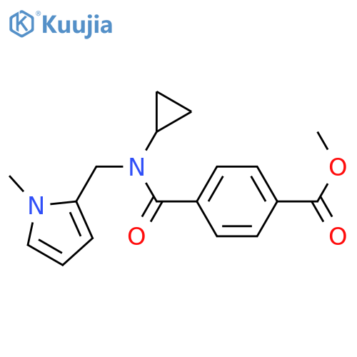 methyl 4-{cyclopropyl(1-methyl-1H-pyrrol-2-yl)methylcarbamoyl}benzoate structure
