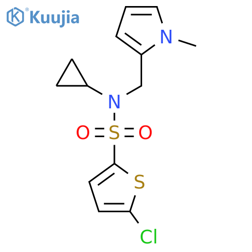 5-chloro-N-cyclopropyl-N-(1-methyl-1H-pyrrol-2-yl)methylthiophene-2-sulfonamide structure